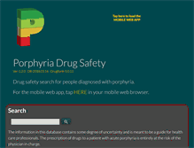 Tablet Screenshot of porphyriadrugs.com